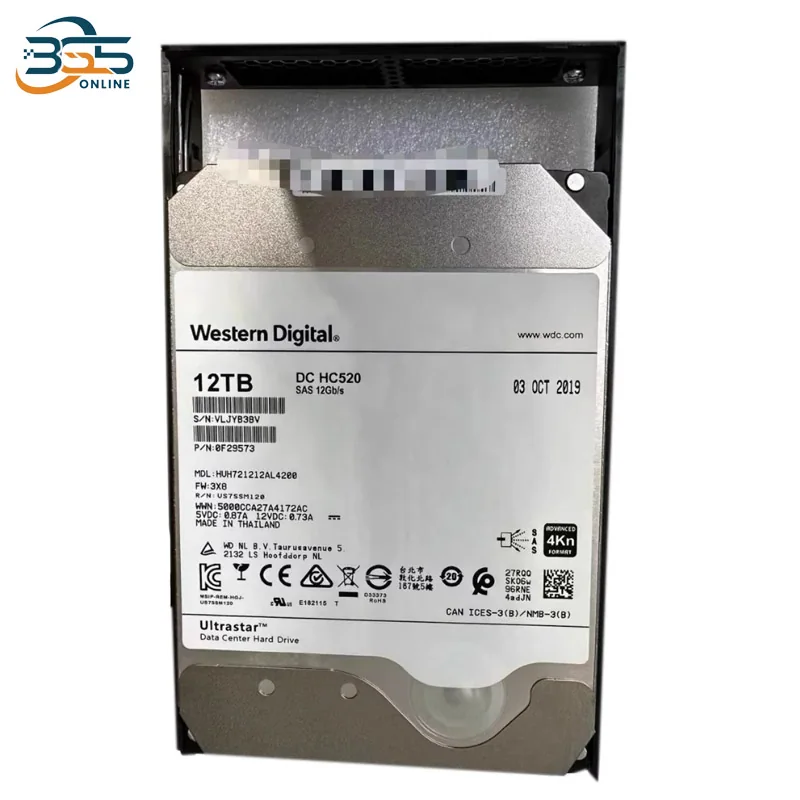 Жесткий диск HDD для сервера Huawei 12 ТБ SAS 3.5", 7200 об/мин, 02351VRB